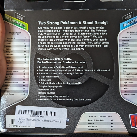 Pokemon TCG Venasaur V & Blastoise V Battle Deck Bundle - Picture 2 of 2